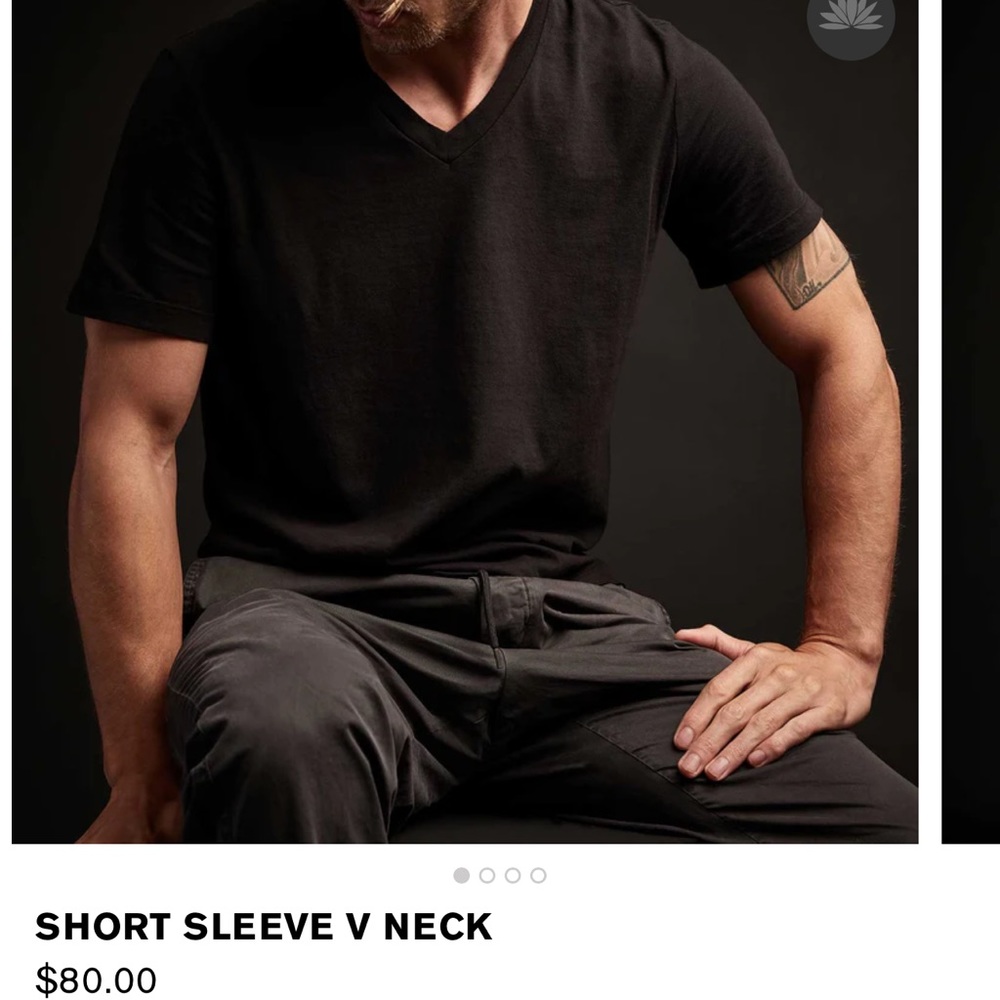 Bundle of two James Perse men’s v neck T-shirts